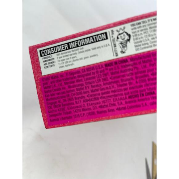 Walmart Exclusive 35th Anniversary Barbie Doll 1997 Special Edition #17245 NRFB - Picture 7 of 7